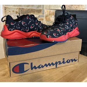 Champion 93Eighteen‎ Repeat C Logo Shoes Sz 5.5Y Navy/Red CM100244Y